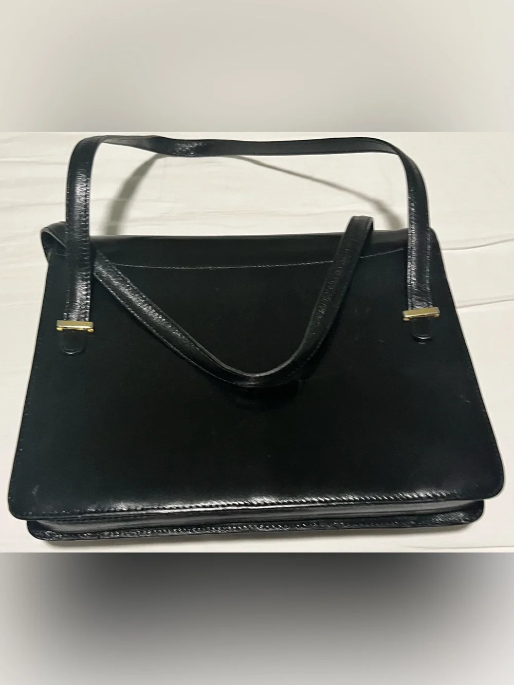 Bally Black Leather Women's Shoulder Bag with Gold Accent
